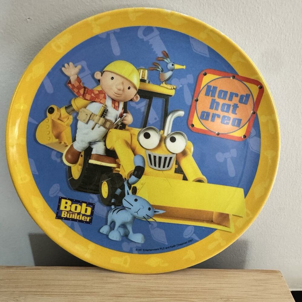 Bob The Builder 2001 8”Melamine Plate Zak Designs